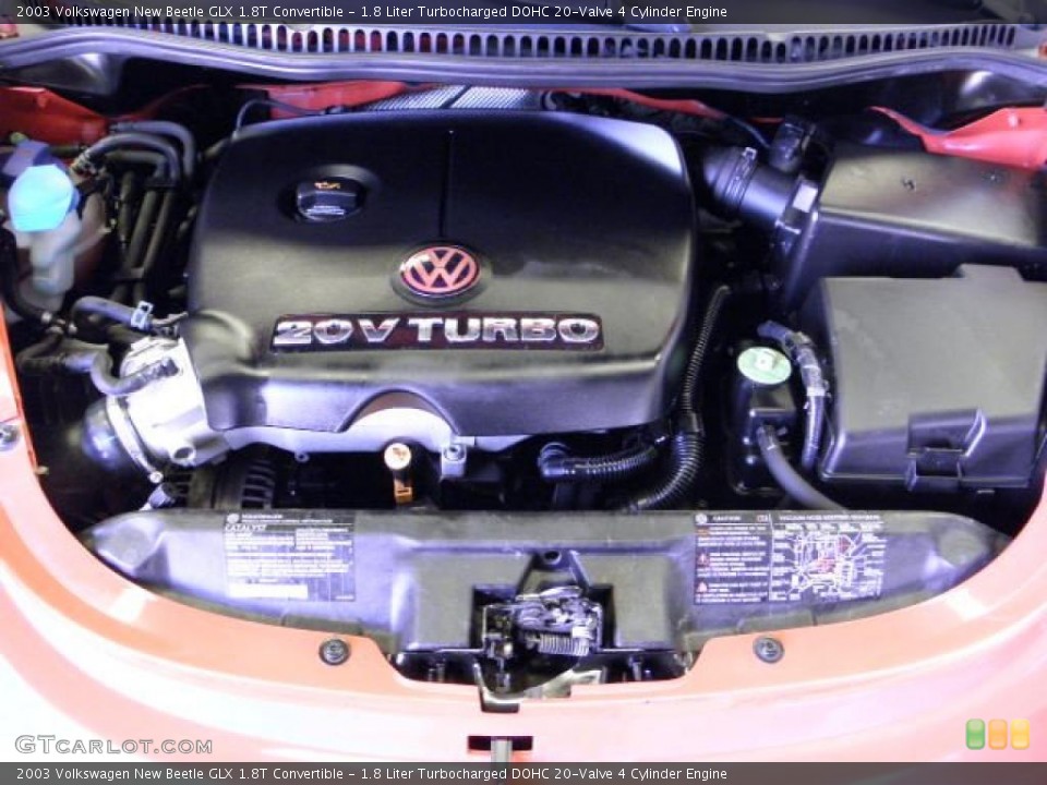 1.8 Liter Turbocharged DOHC 20-Valve 4 Cylinder Engine for the 2003 Volkswagen New Beetle #49091666