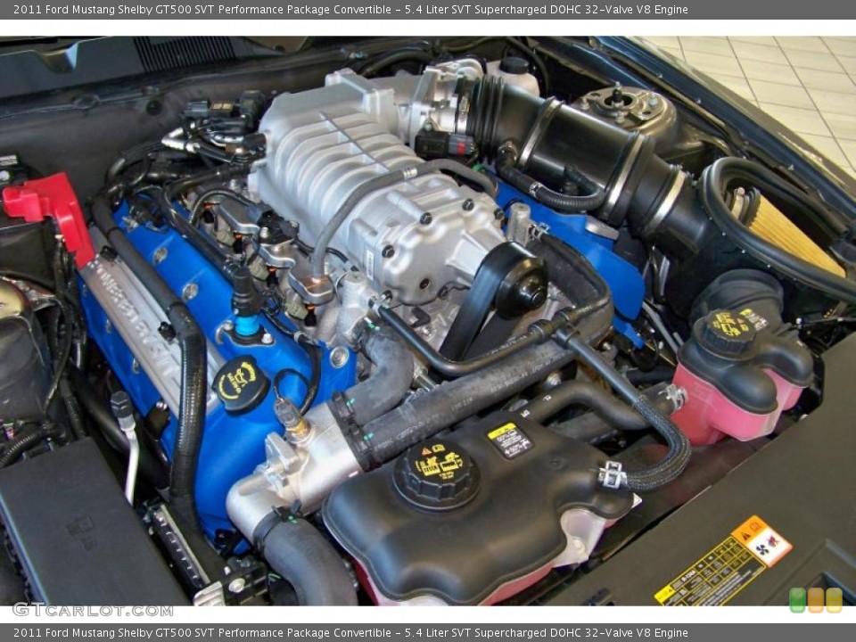 5.4 Liter SVT Supercharged DOHC 32-Valve V8 Engine for the 2011 Ford Mustang #49104520