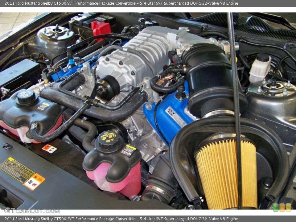 5.4 Liter SVT Supercharged DOHC 32-Valve V8 Engine for the 2011 Ford Mustang #49104536