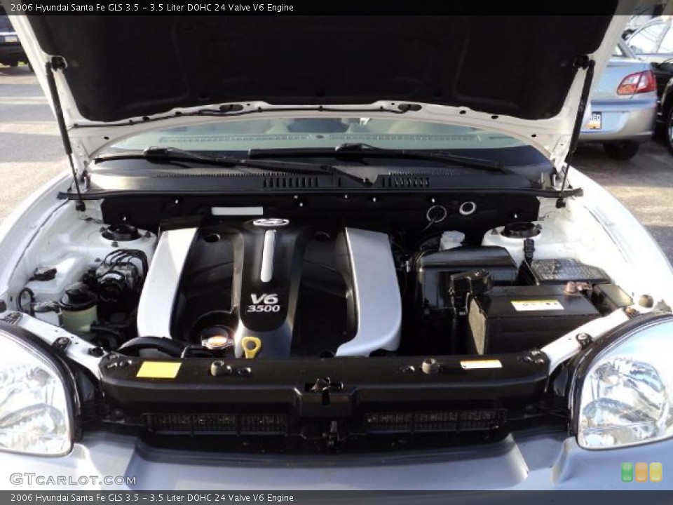 3.5 Liter DOHC 24 Valve V6 2006 Hyundai Santa Fe Engine