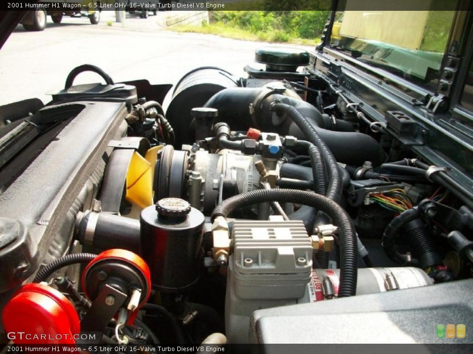 6.5 Liter OHV 16-Valve Turbo Diesel V8 2001 Hummer H1 Engine