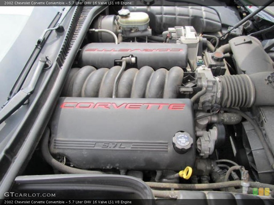 5.7 Liter OHV 16 Valve LS1 V8 Engine for the 2002 Chevrolet Corvette #49166495
