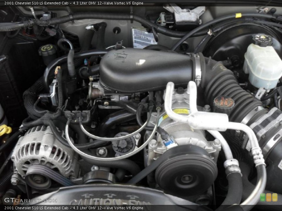 4.3 Liter OHV 12-Valve Vortec V6 Engine for the 2001 Chevrolet S10 #49240395