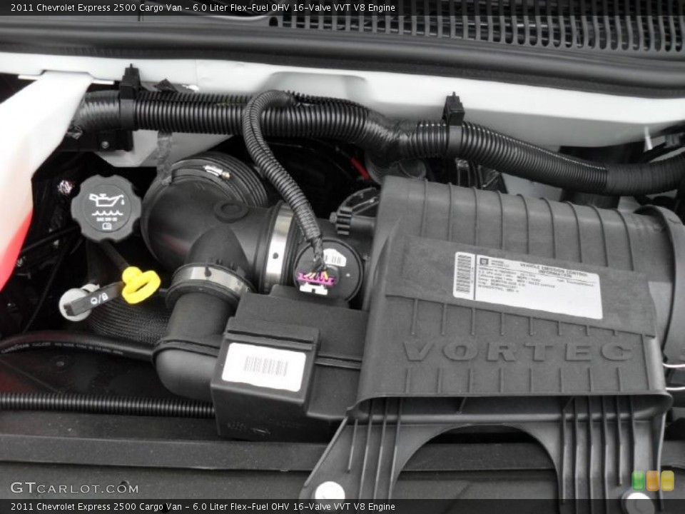 6.0 Liter Flex-Fuel OHV 16-Valve VVT V8 2011 Chevrolet Express Engine