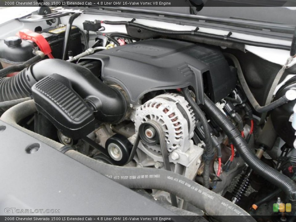 4.8 Liter OHV 16-Valve Vortec V8 Engine for the 2008 Chevrolet Silverado 1500 #49265471
