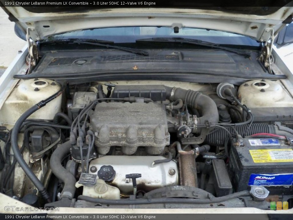 3.0 Liter SOHC 12-Valve V6 1991 Chrysler LeBaron Engine