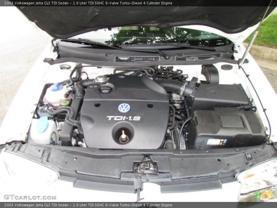 1.9 Liter TDI SOHC 8-Valve Turbo-Diesel 4 Cylinder Engine for the 2003 Volkswagen Jetta #49302417
