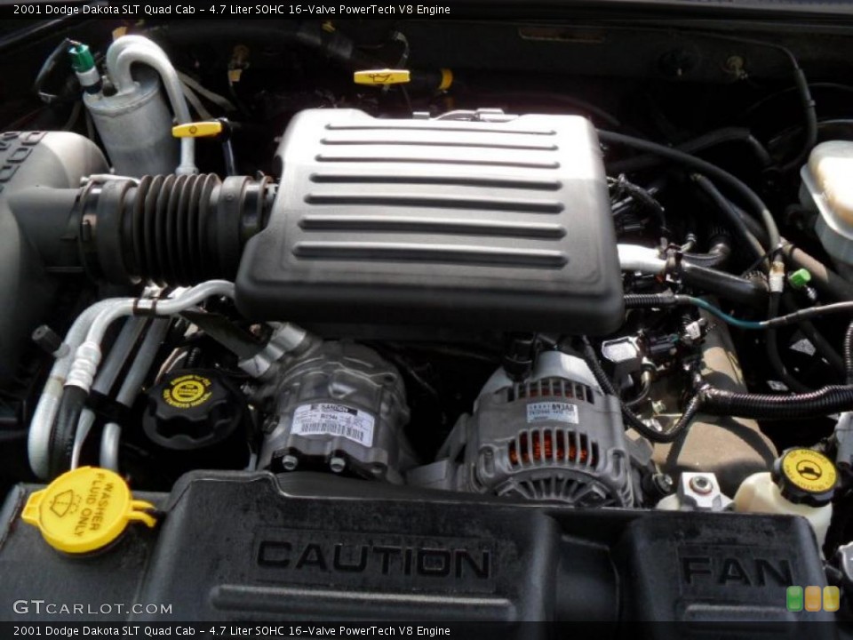 4.7 Liter SOHC 16-Valve PowerTech V8 Engine for the 2001 Dodge Dakota #49305687