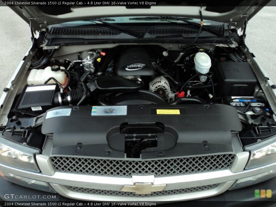 4.8 Liter OHV 16-Valve Vortec V8 Engine for the 2004 Chevrolet Silverado 1500 #49314810
