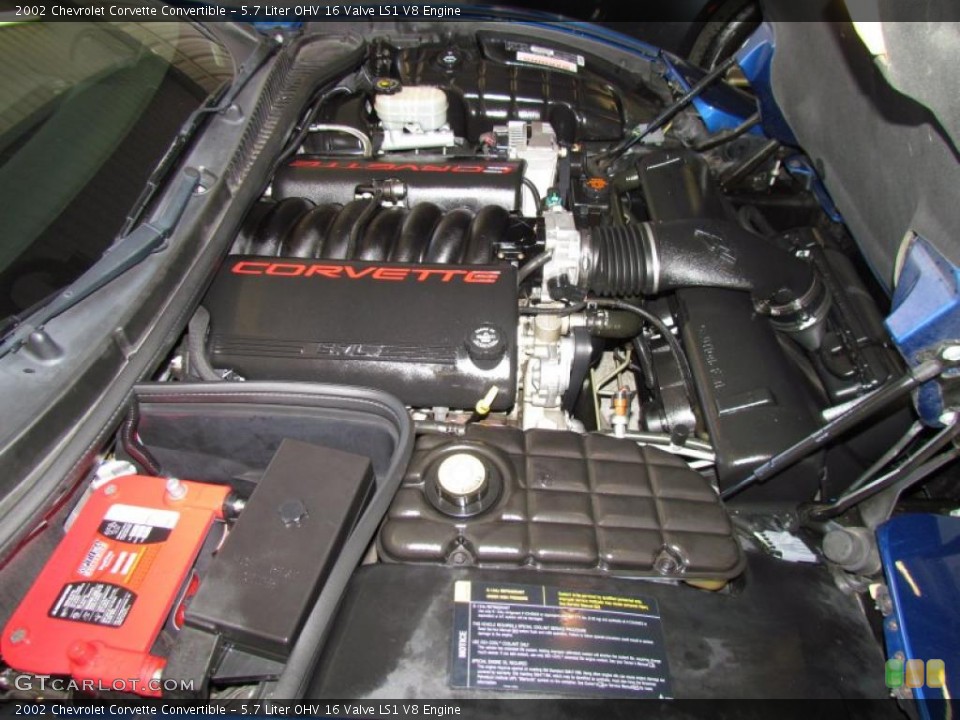 5.7 Liter OHV 16 Valve LS1 V8 Engine for the 2002 Chevrolet Corvette #49324776