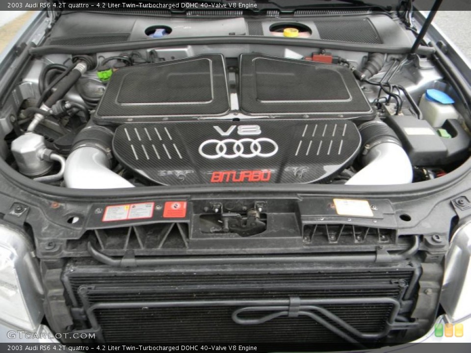 4.2 Liter Twin-Turbocharged DOHC 40-Valve V8 Engine for the 2003 Audi RS6 #49403597