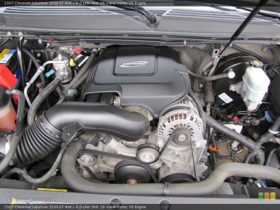 6.0 Liter OHV 16-Valve Vortec V8 2007 Chevrolet Suburban Engine