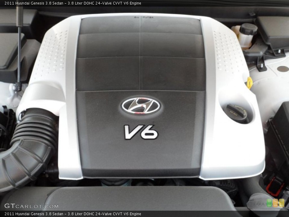 3.8 Liter DOHC 24-Valve CVVT V6 Engine for the 2011 Hyundai Genesis #49440256