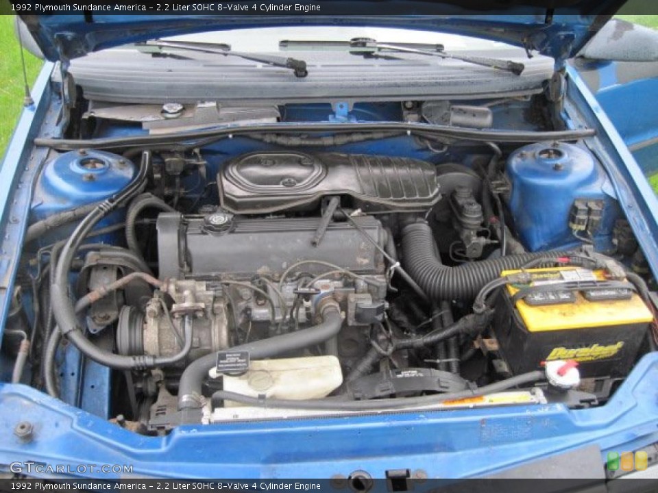 2.2 Liter SOHC 8-Valve 4 Cylinder 1992 Plymouth Sundance Engine