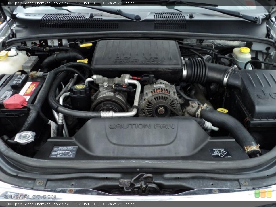4.7 Liter SOHC 16-Valve V8 Engine for the 2002 Jeep Grand Cherokee #49488039