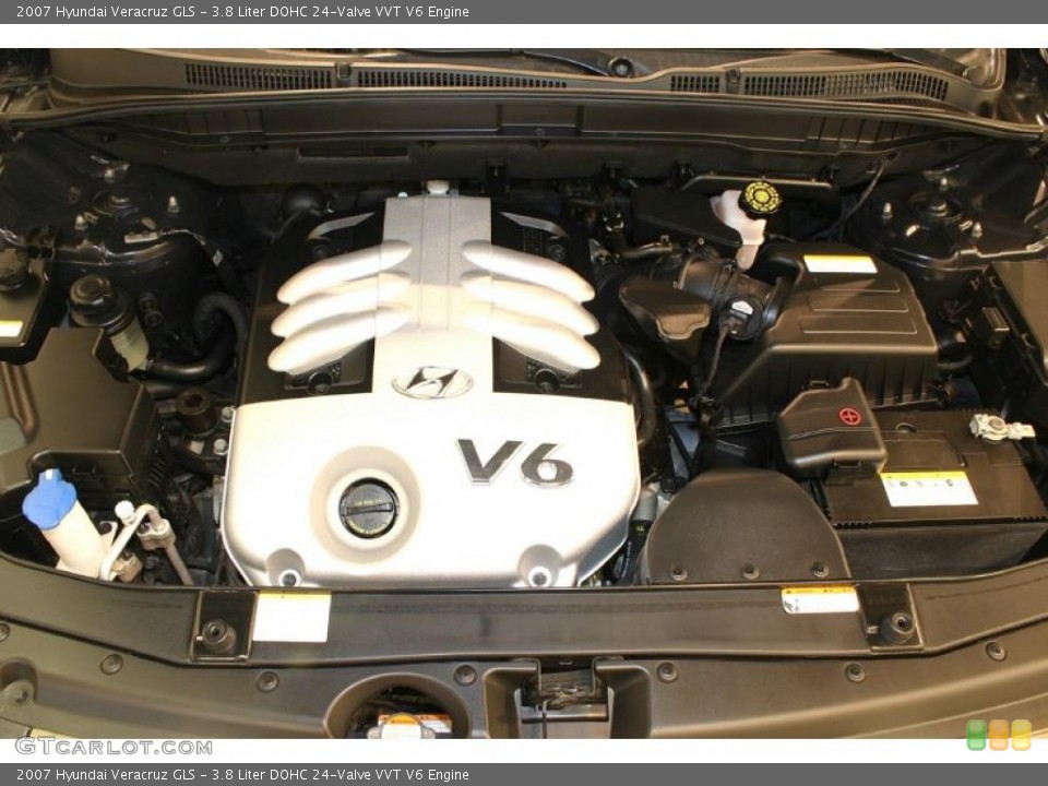 3.8 Liter DOHC 24-Valve VVT V6 2007 Hyundai Veracruz Engine