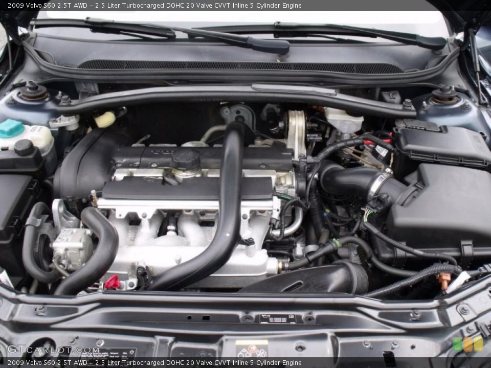 2.5 Liter Turbocharged DOHC 20 Valve CVVT Inline 5 Cylinder Engine for the 2009 Volvo S60 #49521116