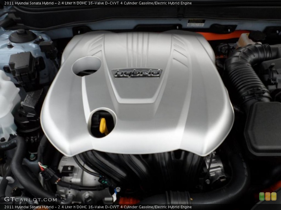 2.4 Liter h DOHC 16-Valve D-CVVT 4 Cylinder Gasoline/Electric Hybrid Engine for the 2011 Hyundai Sonata #49576168
