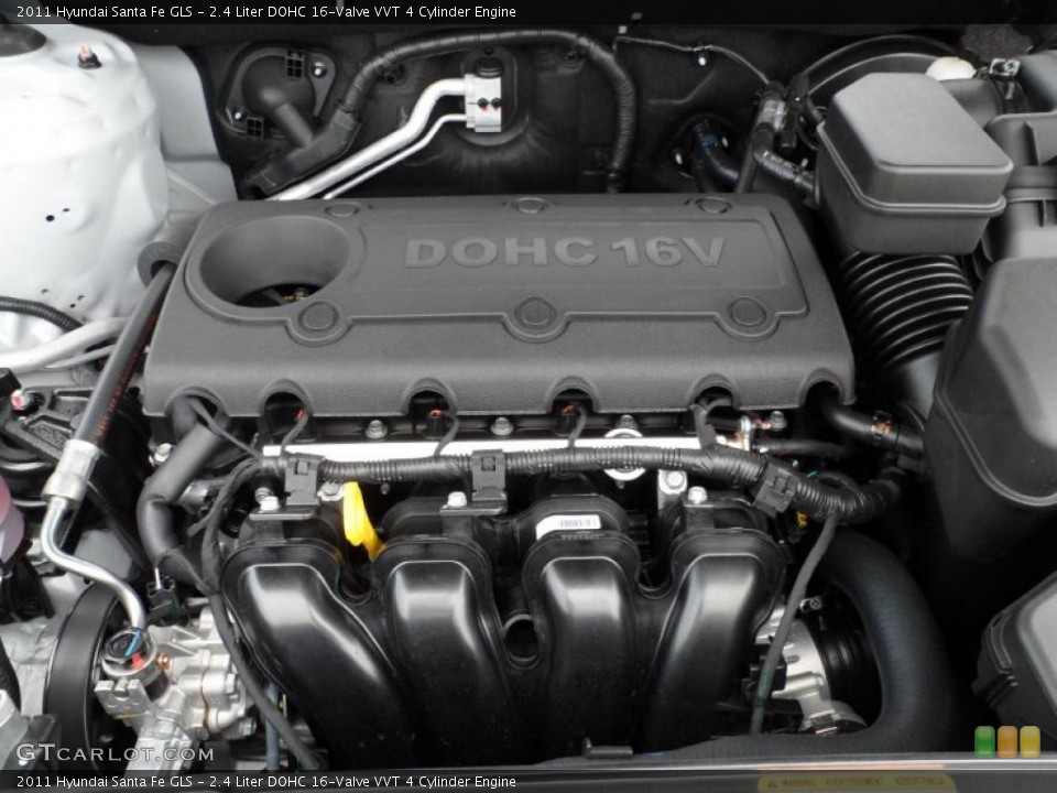 2.4 Liter DOHC 16-Valve VVT 4 Cylinder Engine for the 2011 Hyundai Santa Fe #49580275