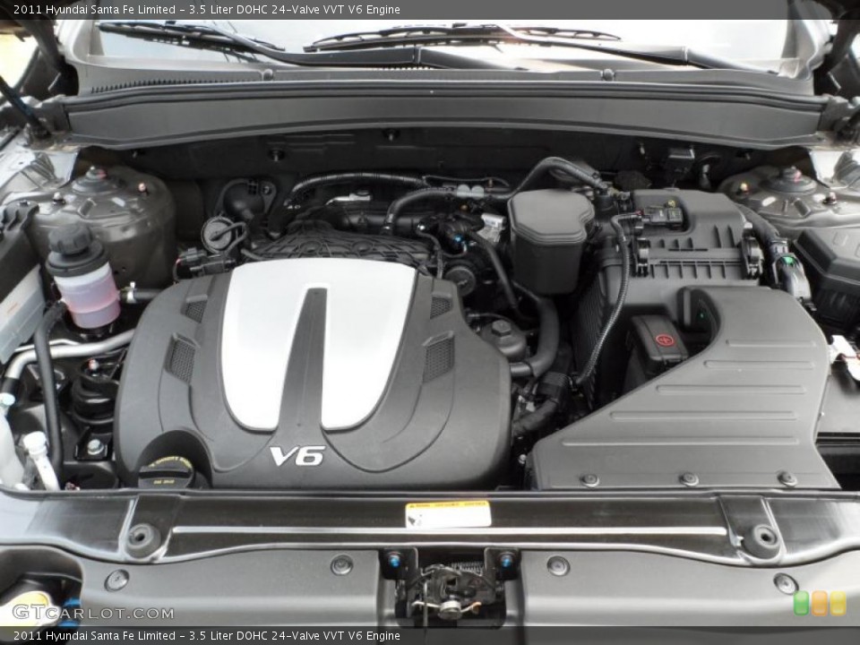 3.5 Liter DOHC 24-Valve VVT V6 Engine for the 2011 Hyundai Santa Fe #49581478