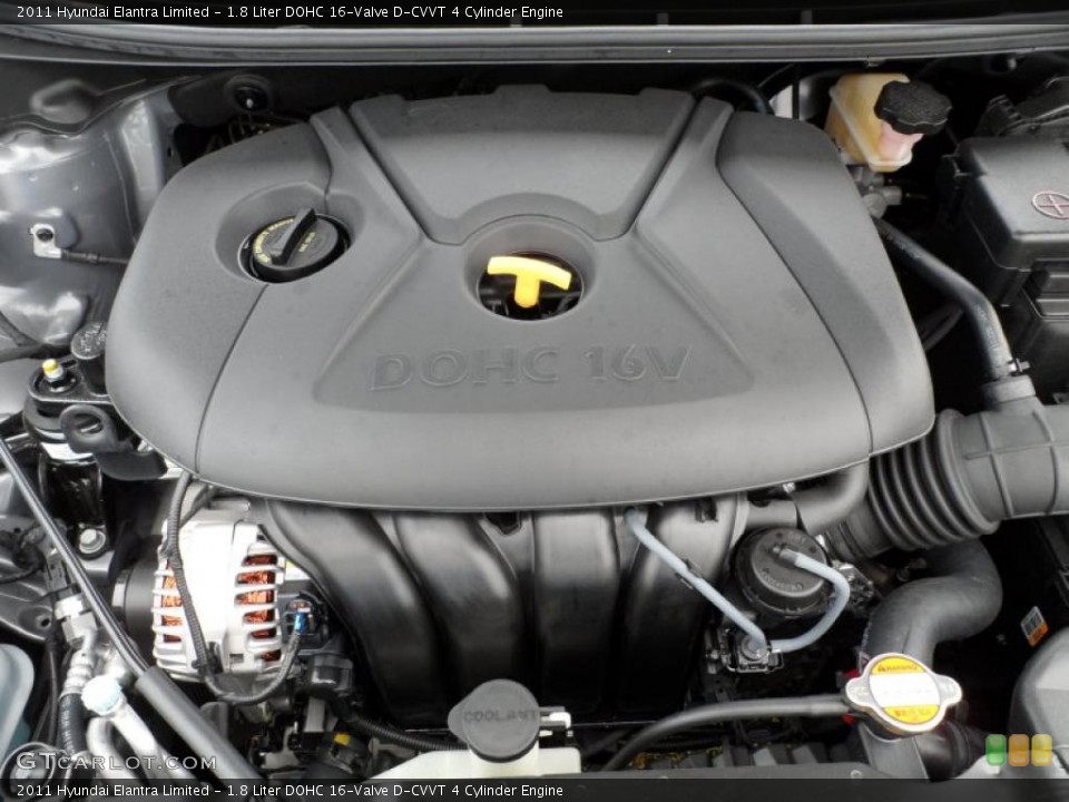 1.8 Liter DOHC 16-Valve D-CVVT 4 Cylinder Engine for the 2011 Hyundai Elantra #49585990