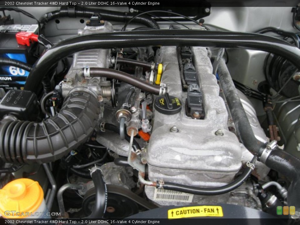 2.0 Liter DOHC 16-Valve 4 Cylinder Engine for the 2002 Chevrolet Tracker #49595014