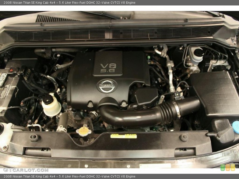 5.6 Liter Flex-Fuel DOHC 32-Valve CVTCS V8 Engine for the 2008 Nissan Titan #49627165