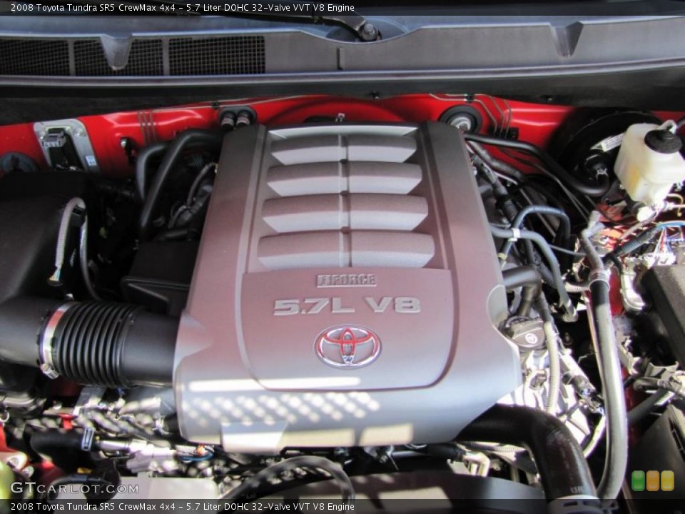 5.7 Liter DOHC 32-Valve VVT V8 Engine for the 2008 Toyota Tundra #49671186