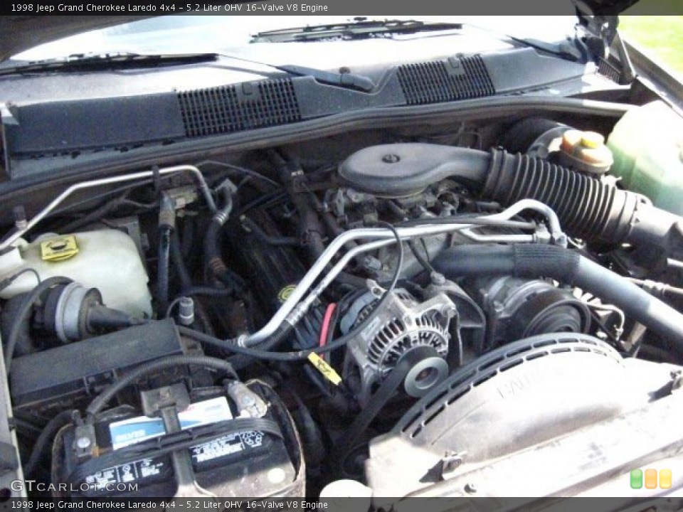5.2 Liter OHV 16-Valve V8 1998 Jeep Grand Cherokee Engine