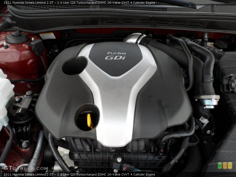 2.0 Liter GDI Turbocharged DOHC 16-Valve CVVT 4 Cylinder Engine for the 2011 Hyundai Sonata #49742611