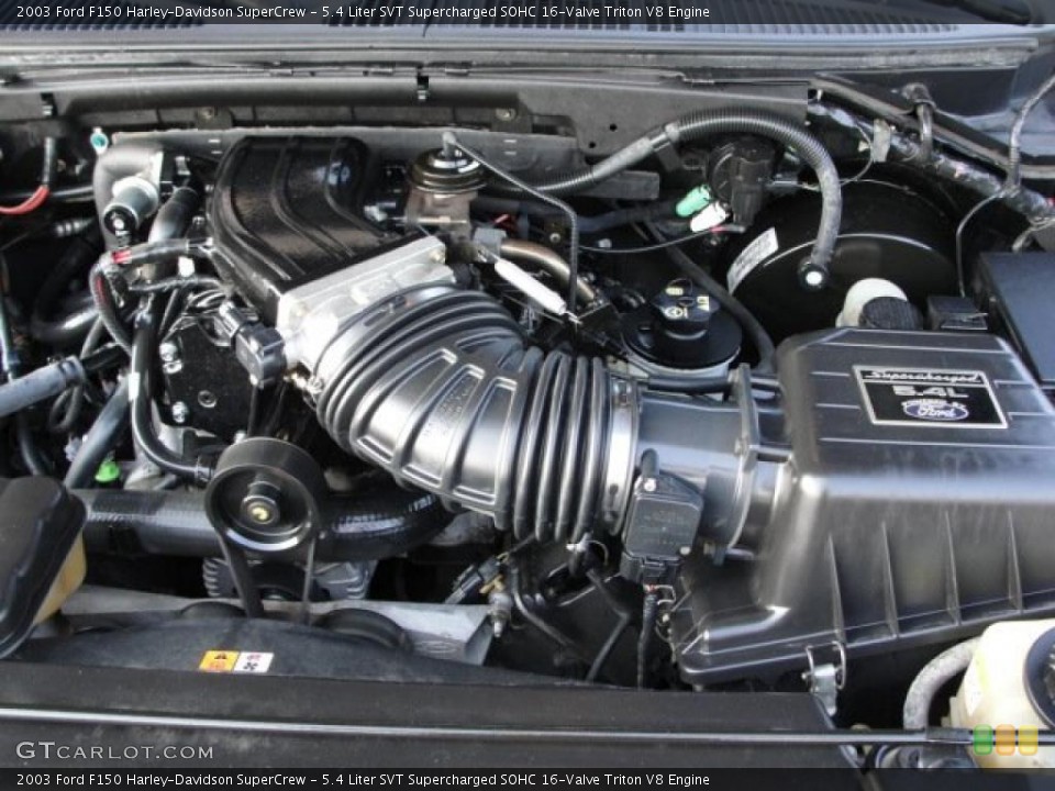 5.4 Liter SVT Supercharged SOHC 16-Valve Triton V8 2003 Ford F150 Engine