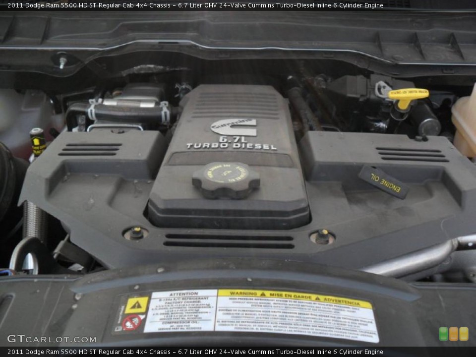 6.7 Liter OHV 24-Valve Cummins Turbo-Diesel Inline 6 Cylinder Engine for the 2011 Dodge Ram 5500 HD #49753054