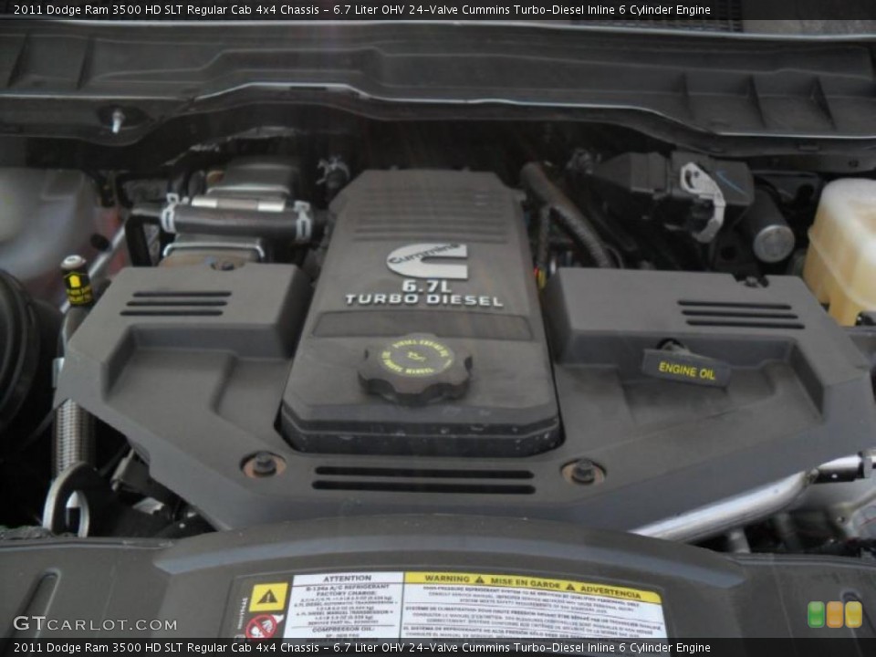6.7 Liter OHV 24-Valve Cummins Turbo-Diesel Inline 6 Cylinder Engine for the 2011 Dodge Ram 3500 HD #49753444