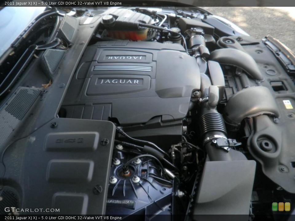 5.0 Liter GDI DOHC 32-Valve VVT V8 2011 Jaguar XJ Engine