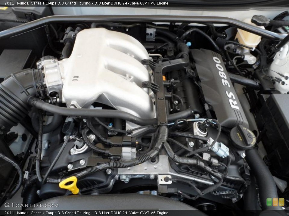 3.8 Liter DOHC 24-Valve CVVT V6 Engine for the 2011 Hyundai Genesis Coupe #49769155