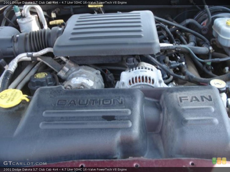 4.7 Liter SOHC 16-Valve PowerTech V8 Engine for the 2001 Dodge Dakota #49781960