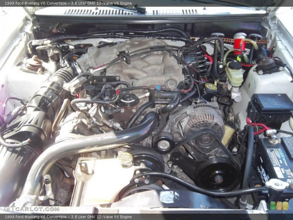 3.8 Liter OHV 12-Valve V6 Engine for the 1999 Ford Mustang #49792721