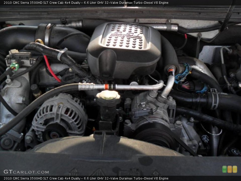 6.6 Liter OHV 32-Valve Duramax Turbo-Diesel V8 2010 GMC Sierra 3500HD Engine