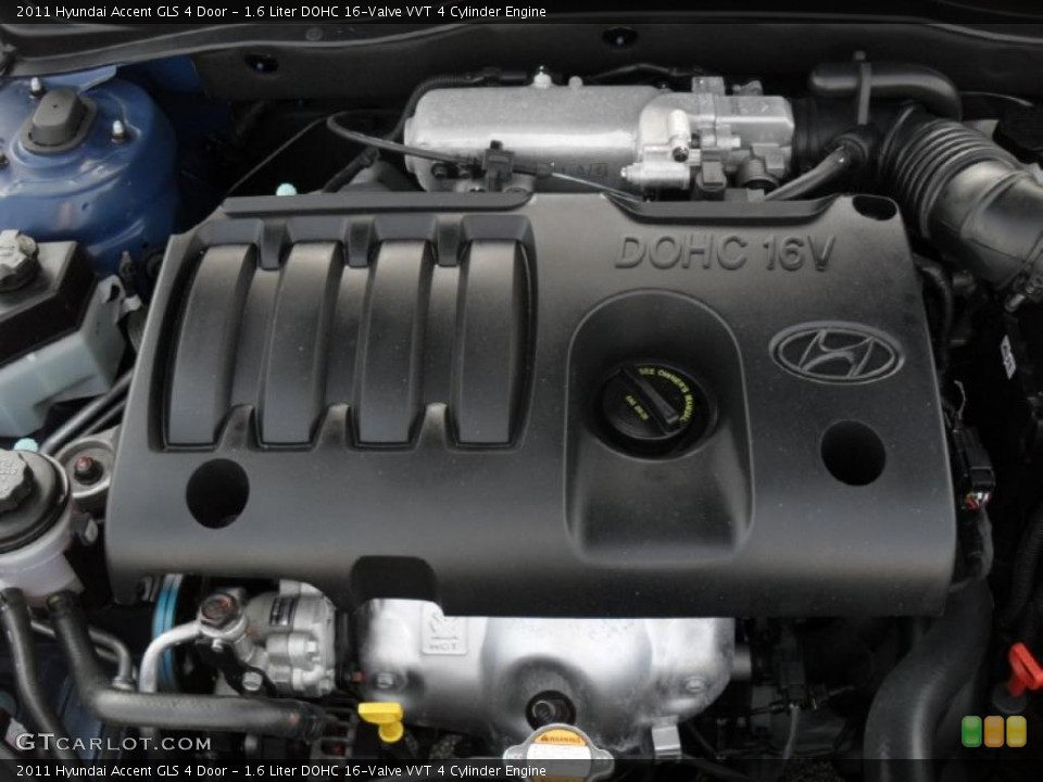 1.6 Liter DOHC 16-Valve VVT 4 Cylinder Engine for the 2011 Hyundai Accent #49810914