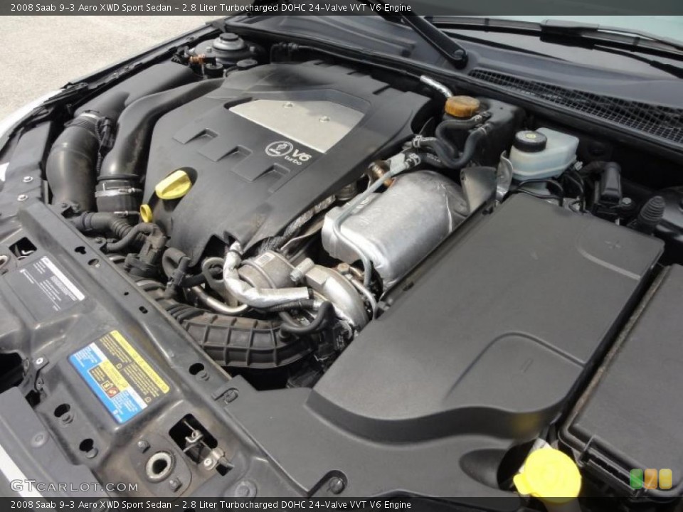 2.8 Liter Turbocharged DOHC 24-Valve VVT V6 Engine for the 2008 Saab 9-3 #49828872