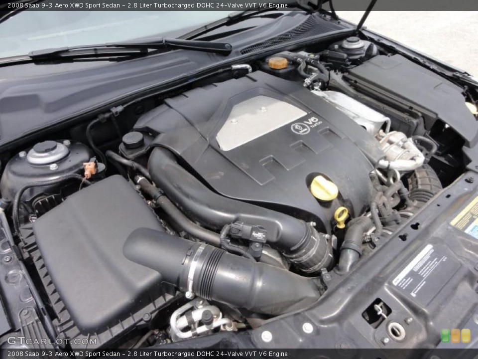 2.8 Liter Turbocharged DOHC 24-Valve VVT V6 Engine for the 2008 Saab 9-3 #49828887