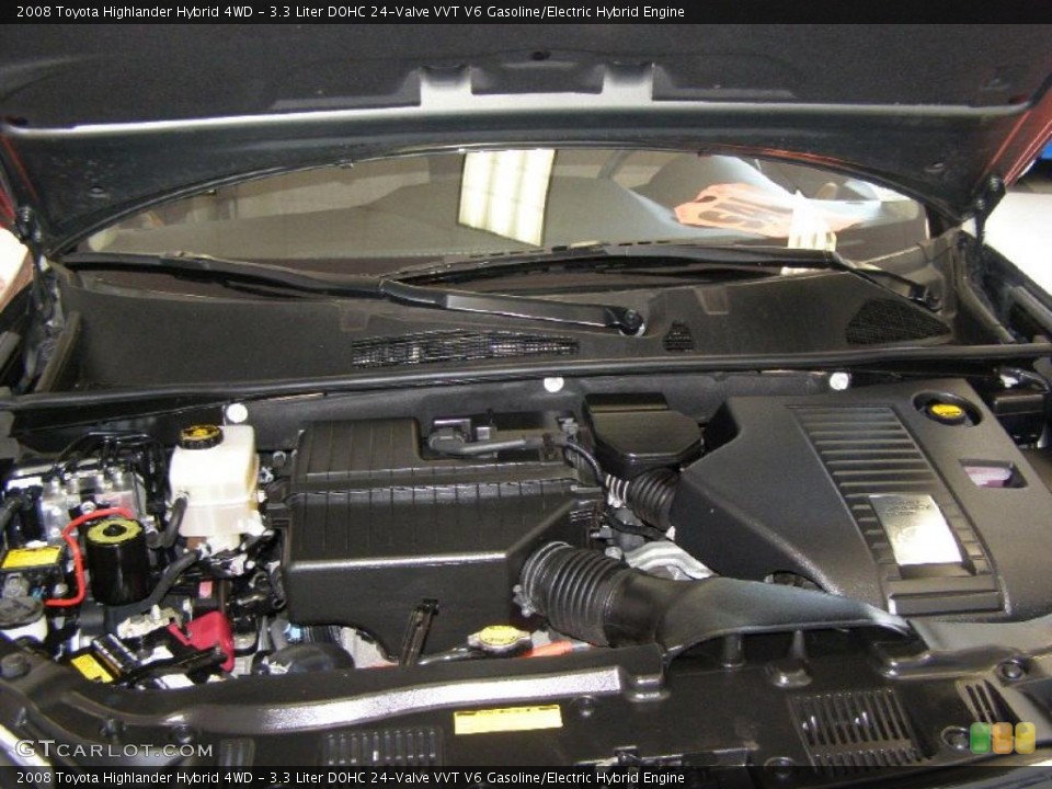 3.3 Liter DOHC 24-Valve VVT V6 Gasoline/Electric Hybrid Engine for the 2008 Toyota Highlander #49833249