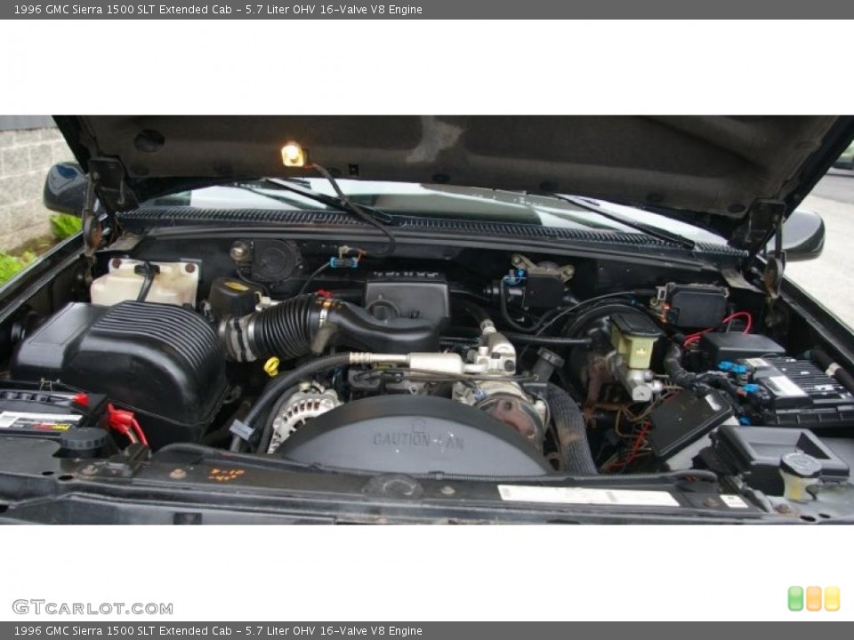 5.7 Liter OHV 16-Valve V8 1996 GMC Sierra 1500 Engine