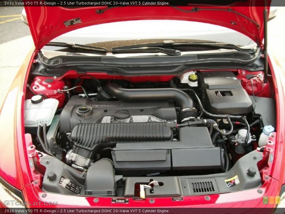 2.5 Liter Turbocharged DOHC 20-Valve VVT 5 Cylinder 2010 Volvo V50 Engine
