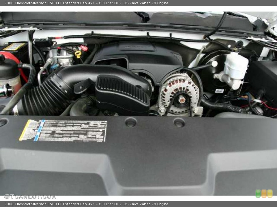 6.0 Liter OHV 16-Valve Vortec V8 2008 Chevrolet Silverado 1500 Engine