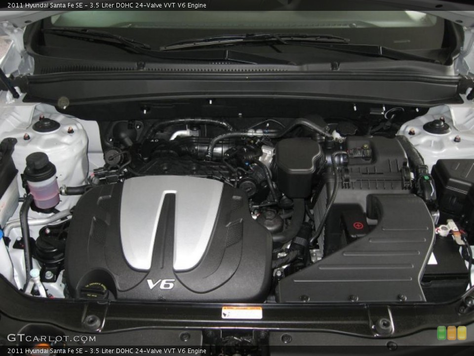 3.5 Liter DOHC 24-Valve VVT V6 Engine for the 2011 Hyundai Santa Fe #49848871