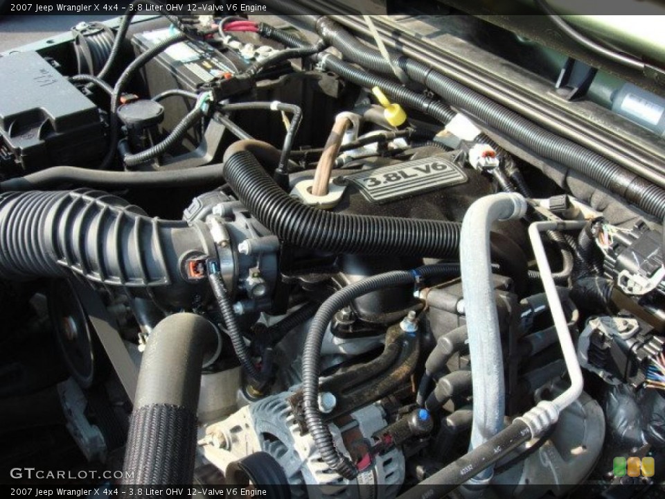 3.8 Liter OHV 12-Valve V6 Engine for the 2007 Jeep Wrangler #49899131