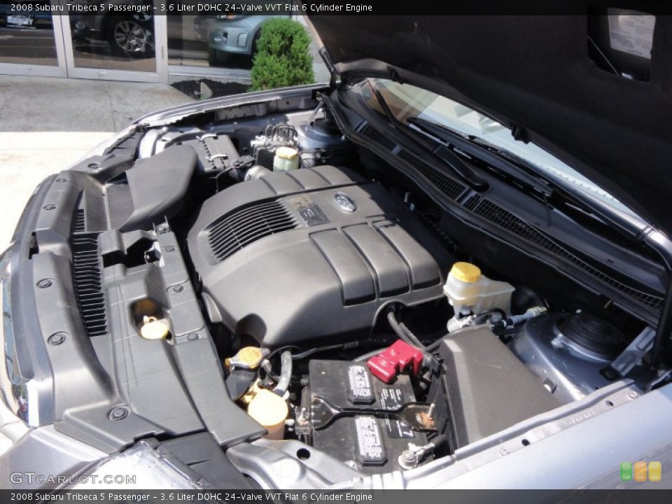 3.6 Liter DOHC 24-Valve VVT Flat 6 Cylinder 2008 Subaru Tribeca Engine
