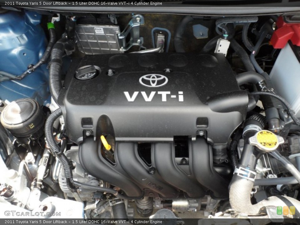1.5 Liter DOHC 16-Valve VVT-i 4 Cylinder 2011 Toyota Yaris Engine