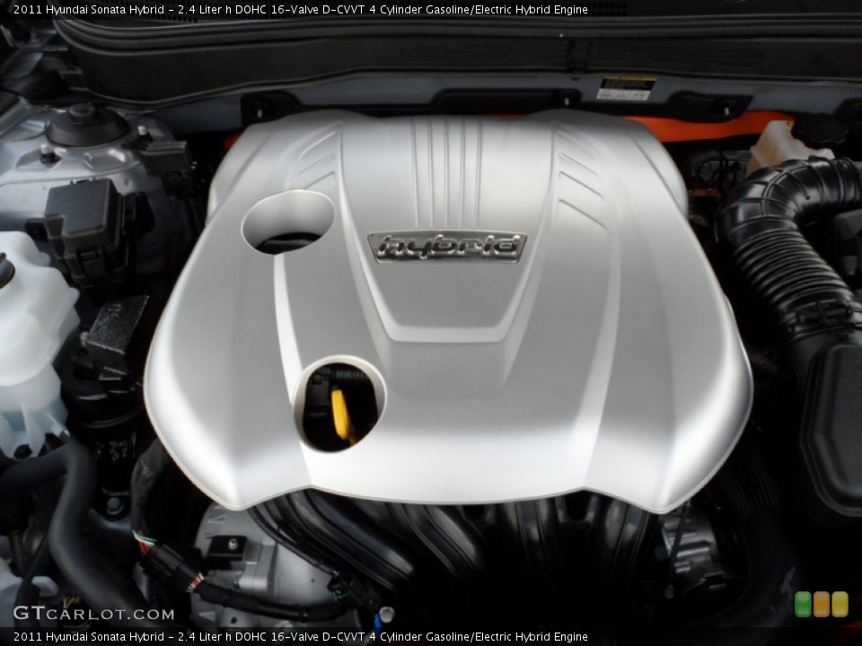 2.4 Liter h DOHC 16-Valve D-CVVT 4 Cylinder Gasoline/Electric Hybrid Engine for the 2011 Hyundai Sonata #49947689